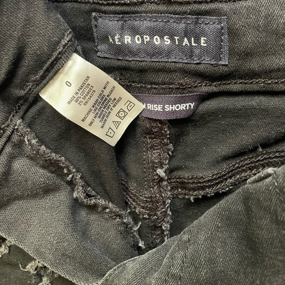 Aeropostale Black Jeans Shorts, size 0, gently used